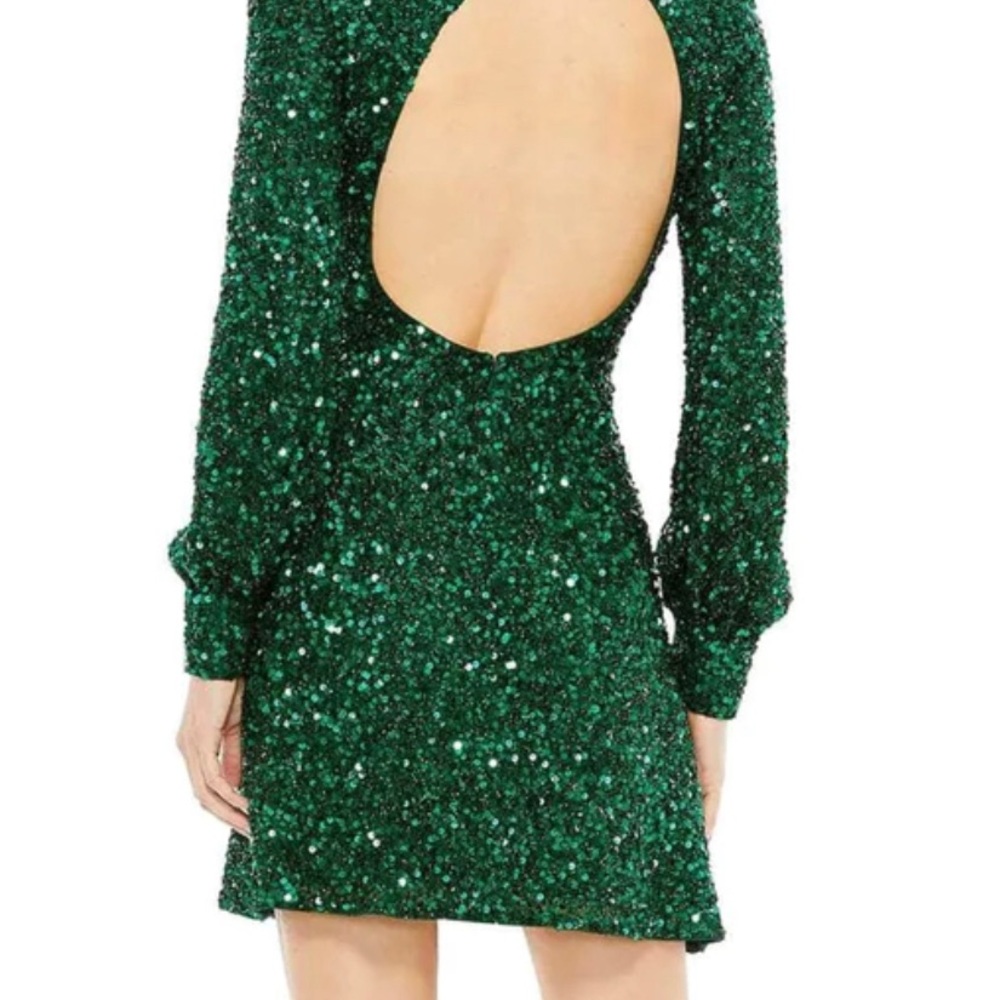Mac Duggal 5545 - High-Neck Sequined Cocktail Dress